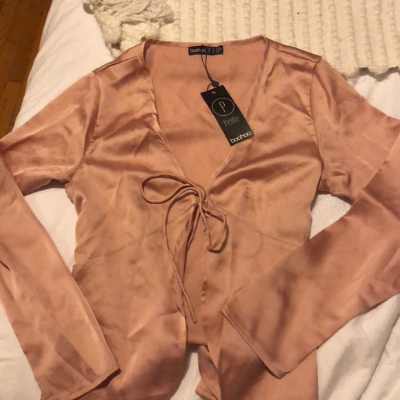Tie-Up Top— Satin Blush - Picture 1 of 2
